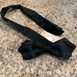 Vintage Clappers silk bow tie made in Italy black